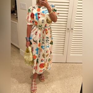 Tropical print dress